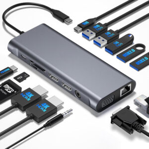 14 in 1 usb c hub all ports view uk