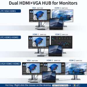 usb c hub vga 1080p projector monitor uk
