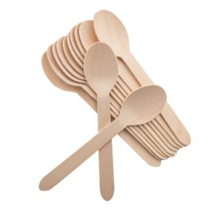 disposable wooden spoon 160mm birch wood uk 100 pack